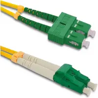 Qoltec SC/APC - LC/APC Glasfaser-Patchkabel | Singlemode | 9/125 | G652D | Duplex | 3 m