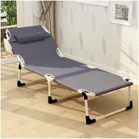 OEM Faltbarer Sonnenliegestuhl - 4-Ständer-Sonnenliege - Entspannung im Garten - 194 x 68 x 30 cm - mit Rückenlehne