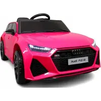 Audi Rs6 Gt Rosa Akku-Auto für Kinder mit Fernbedienung und Lichtern, Eva