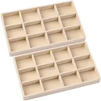 Merkloos Solidchoice – Set aus 2 stapelbaren Schmuckkästchen mit 12 Fächern
