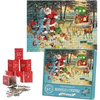 OEM Kerstkalender mit 24 Mini-Figuren - Cartoon-Abzählkalender - Weihnachtsspielzeug - Puppen - Geschenkidee - Urlaub und Feiertag