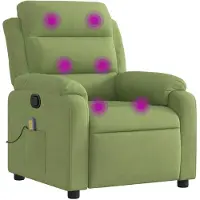 Syfax Massagesessel Hellgrün Samt