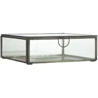 Merkloos Rechteckige Aufbewahrungsbox aus Glas und Metall