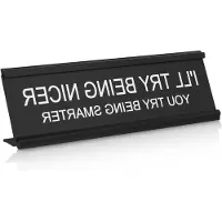 OEM Bürotelefonhörer - Schreibtischdekoration - Namensschild - Büroaccessoire - 18 x 63 cm - Schwarz