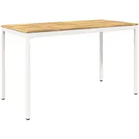 Syfax Gartenbar-Tisch NAARDEN Weiß gewaschen 180 x 88,5 x 105 cm