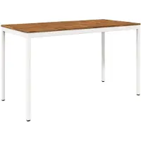 Syfax Gartenbar-Tisch NAARDEN Natur und Weiß 180 x 88,5 x 105 cm