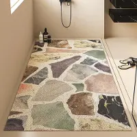 Sonstiges Duschmatte Badewanne 90x150 cm rutschfest PVC Steinmuster mit hoher Wasserdurchlässigkeit