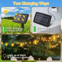 StarTech.com Solar-Lichterkette - G40-LED-Lichterkette - 24,4 m - 30 LEDs - Dimmbar - IP44 - Kunststoff