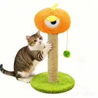 Merkloos Mehrfunktionale Kratzbaum für Katzen mit Spielzeug und Hanfseil