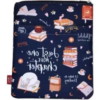 OEM Boekhoes mit Reißverschluss und Vordach für Taschenbücher - Büchertasche für 38 x 20 cm - Geschenkidee für Bücherfreunde