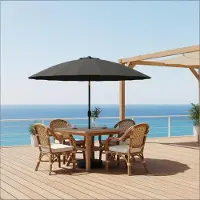 Youjia Poolschirm mit verstellbarer Neigung,Großer Terrassenschirm,Gartenschirm(Dieser Schirm beinhaltet nicht die Basis,nur mit Gartenschirm)