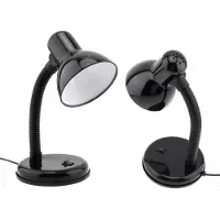 Decorya Schreibtischlampe für Hausaufgaben, flexibel, schwarz