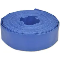 vidaXL Flachschlauch Gartenschlauch flexibel PVC Wasserschlauch für Garten Terrasse Bewässerung Rasen Beet knickfest platzsparend verstaubar 50mm 25 m