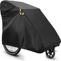 Unyqoos Fahrradanhänger-Schutzhülle 600D Oxford – faltbare, wasserdichte Garage für Hunde- & Kinderanhänger, frost- und staubdicht, 140×88×92 cm