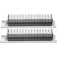 Markenlos T1515 - Anschlussblock - Flammhemmend - Doppelte Reihe - Ebenholz und Eisenabdeckung