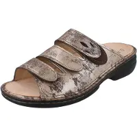 Finn Comfort Kos Damen Pantolette gold braun Nubukleder - Größe: 37