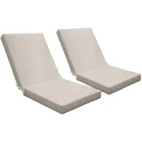 StarTech.com 2er Set Outdoor Sitzkissen - Rückenpolster für Sessel/Gartenstuhl - 8 cm starke Füllung - Mit Bindebändern - 112x51 cm - Armeegrün