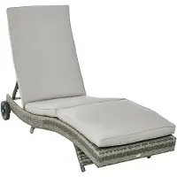 StarTech.com Sonnenliege - Gartenliege - Extra Gepolsterte Abnehmbare Auflage - 5-fach Verstellbare Rückenlehne - Rollen - Geflochtenes Polyrattan
