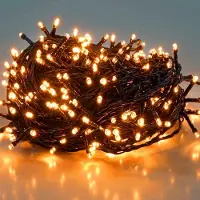 Salcar 5 m 50 LED Lichterkette Orange Beleuchtung Weihnachten Innen 8 Modi & Memory-Funktion Weihnachten LED Deko