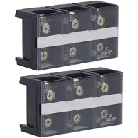 Markenlos Doppelte Reihen Anschlussklemme M6 Schraube 600V 100A mit Abdeckung für Beleuchtungs- und Verteilungssysteme (3 Positionen)