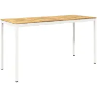 Syfax Gartenbar-Tisch NAARDEN Weiß gewaschen 196 x 80,5 x 105 cm