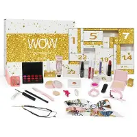 Merkloos Adventskalender für Make-up 2025, Weihnachtskalender mit 24 Tagen, Make-up-Geschenkset, individuelles Weihnachtsgeschenk, Kalender für Damen, Komplettset (A)