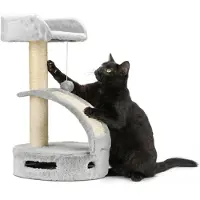 Merkloos Elzusha – Kratzbaum für Katzen mit Spielzeug und einer Höhe von 58 cm