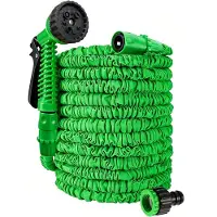 Merkloos Omgoods – 30 Meter ausziehbarer Gartenschlauch mit 8 Funktionen und leichtem Design