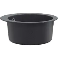 vidaXL Küchenspüle Einbecken Granit 50,5 x 29 cm Graphit