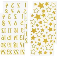 OEM Glitzernde Ziffern-Sticker-Set für Adventskalender (24 Stück)