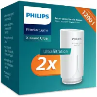 Philips Water Ontap Filterpatrone AWP315P2/10, ULTRAFILTRATION, reduziert Chlor, Blei, Mikroplastik, Bakterien, 1200 L Filtrationskapazität, DOUBLE PACK – 2er-Pack