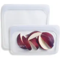 Stasher Sandwich Silikonbeutel 2er-Pack, Gefrierbeutel, Wiederverwendbar