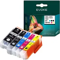 Evoke kompatible Tinte für Epson T2621 T2631 T2632 T2633 T2634 26XL 5x:Fotoschwarz,Schwarz,Cyan,Magenta,Gelb 48 ml Expression Premium XP-510 520 600 605 610 615 620 625 700 710 720 800 810 820