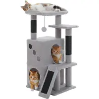 Merkloos Elzusha – Kratzbaum für Katzen mit Höhlen und Spielmöglichkeiten, 88 cm