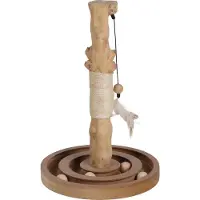Flamingo KRATZSPIELZEUG KOFTI Jute BRAUN 36x36x54CM