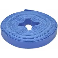 vidaXL Flachschlauch Gartenschlauch flexibel PVC Wasserschlauch für Garten Terrasse Bewässerung Rasen Beet knickfest platzsparend verstaubar 25mm 25 m