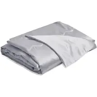 Merkloos Satin-Decke - 150 x 200 cm - Grau - Atmungsaktiv und komfortabel