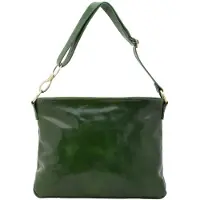 I Fratelli Firenze Damen Schultertasche aus echtem Leder, verstellbarer Trageriemen, hergestellt in Italien
