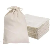Sonstiges 8 Stück Baumwollbeutel zum Bemalen Jumbo 25x30cm DIY Stoffbeutel mit Zugband