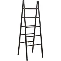 vidaXL Doppel-Handtuchleiter Schwarz 50 x 50 x 159 cm Bambus