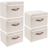 Merkloos Set von 5 Faltbaren Aufbewahrungsboxen mit Deckel