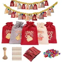 Merkloos Solidchoice – Selbstgemachter Adventskalender zum Befüllen mit Süßigkeiten und Dekoration