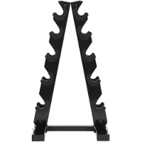 StarTech.com Hantelständer - 5-stöckiges A-Rack - Für 5 Paar Kurzhanteln - Tragkraft 100 kg - Stahl mit Gummiauflage - Platzsparend für Homegym - Schwarz