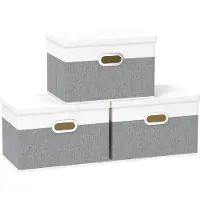 Merkloos Elzusha – Stapelbare Aufbewahrungsboxen mit Deckel, 45x30x30 cm, 3er-Set