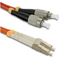 Qoltec Glasfaser-Patchkabel LC/UPC - FC/UPC | Multimode | 50/125 | OM2 | Duplex | 1 m