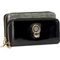 Monnari Damen Geldbörse PUR0091 Schwarz Gold