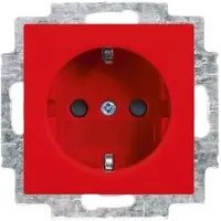 Busch-Jaeger Steckdosen-Einsatz 20 EUCB-917 SCHUKO Safety+ rot Busch-balance SI