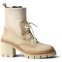 Hispanitas für Damen. HI254281 Zurich Rock Lederstiefeletten in Creme-Weiß (41), 5 bis 8 cm, Schnürsenkel, Reißverschluss, Lässig