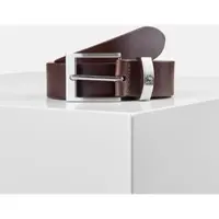 Lerros Ledergürtel "Gürtel mit Metallelementen", Herren, Gr. 95, braun (schwarz braun), Leder, Gürtel Ledergürtel