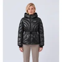 Colmar für Damen. 28000001-3KQ Schwarze Ski-Daunenjacke mit Gürtel (44), Lässig, Polyamid